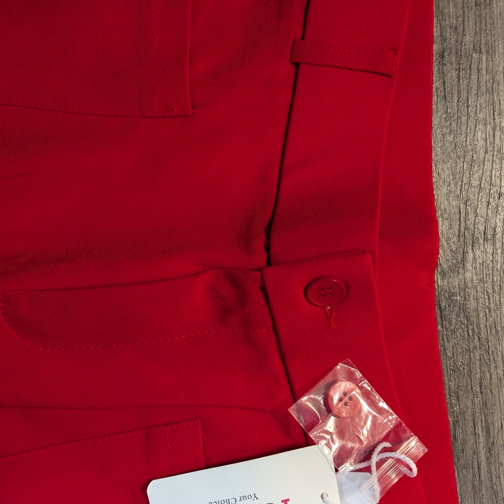 Red Flared Pants - Picture 4 of 4